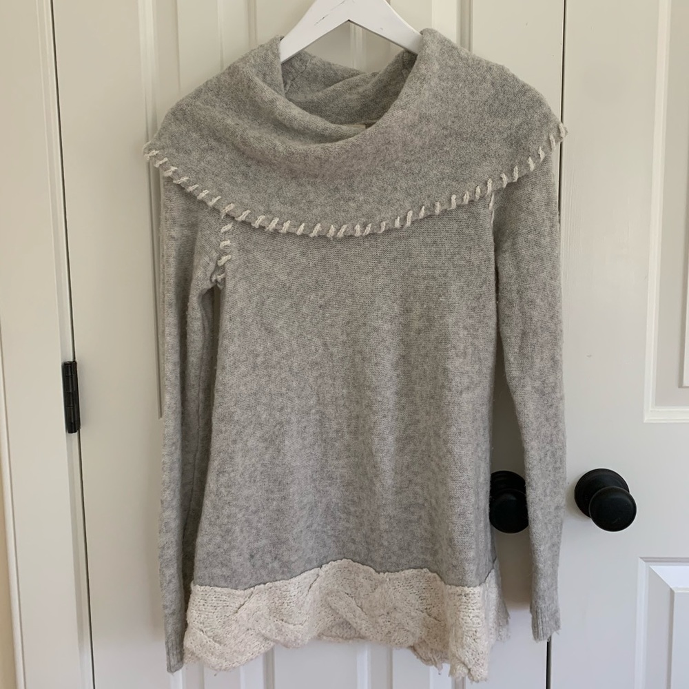 Gray fuzzy sweater